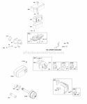 Air Cleaner Muffler Diagram and Parts List for 286707-0111-02  Briggs and Stratton Engine